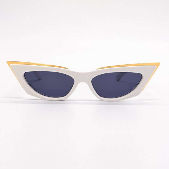 NEW VALENTINO V-GOLDCUT-I VLS-113D WOMEN WHITE SUNGLASSES VALENTINO - Picture 4 of 12